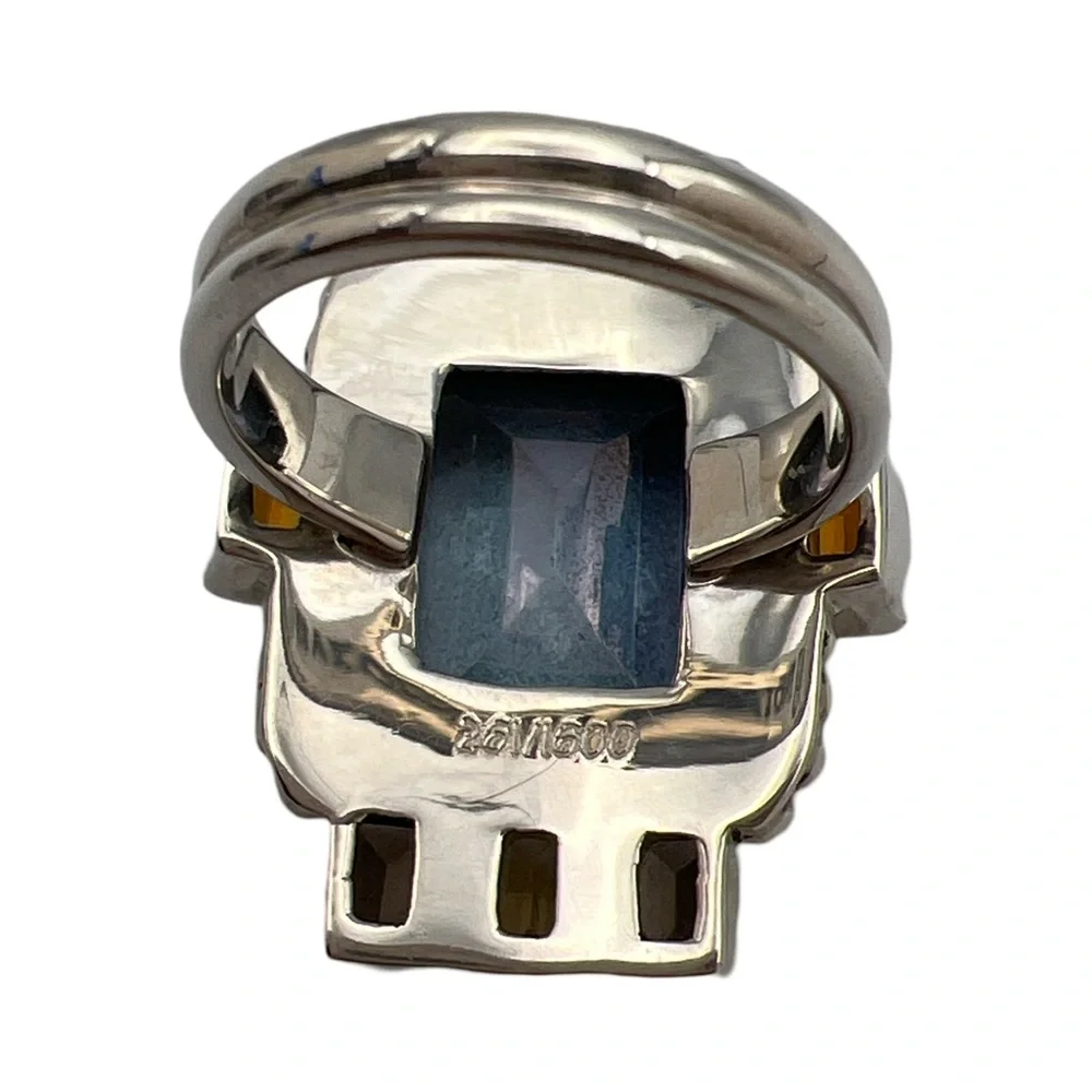 🦋NICKY BUTER RAJ LIMITED EDITION Blue Quartz Citrine Gemstone Ring Size 6 NEW - Picture 10 of 13